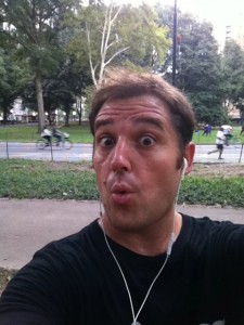 Yo, con subidón, después de correr por Central Park