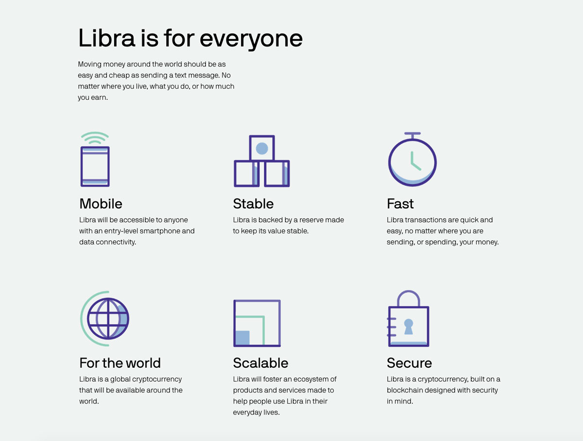 Libra is for everyone, tal y como se dice en esta captura de pantalla sacada de Libra.org